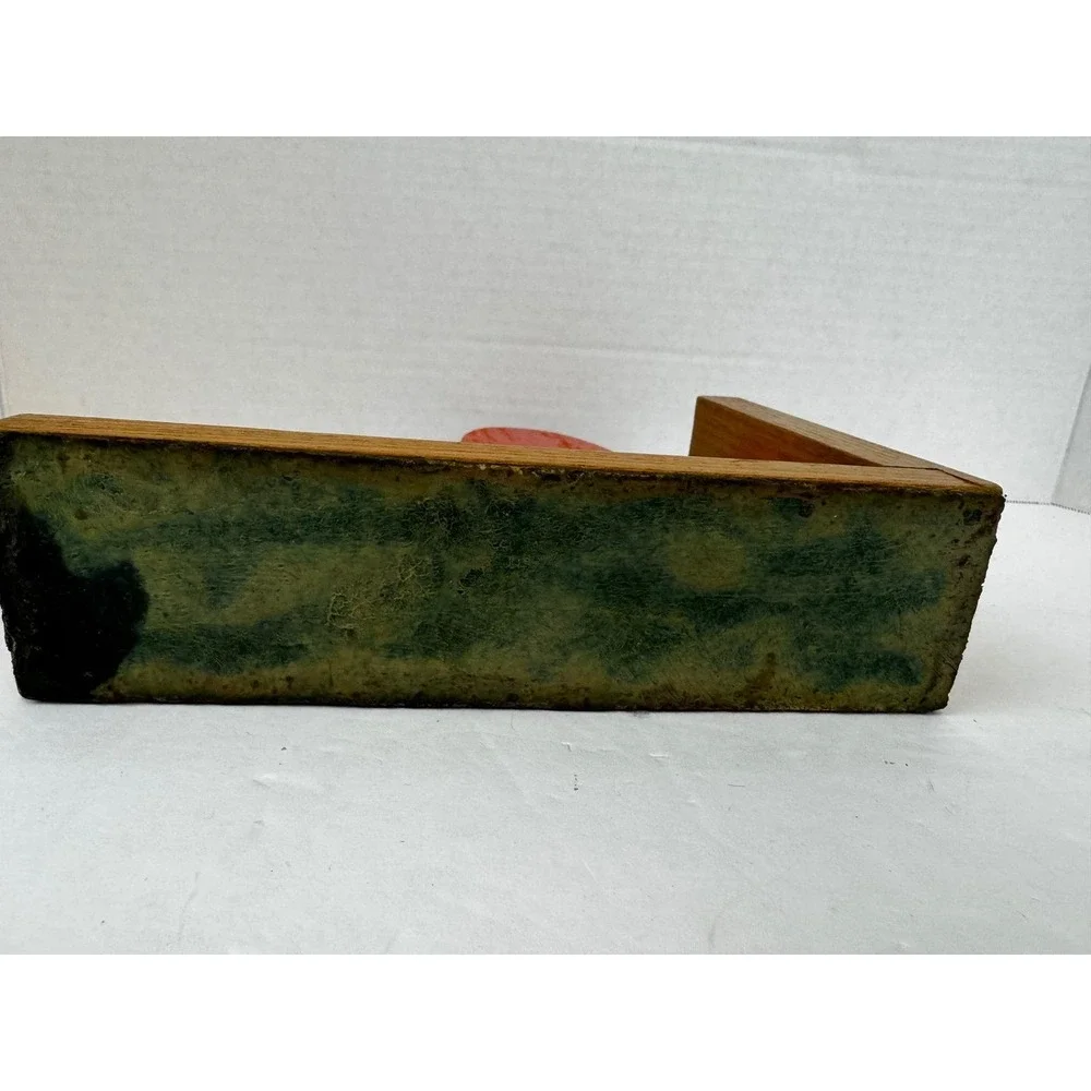 Vintage Wooden Gnome Bookend Hand Painted Elf Nursery Decor Whimsigoth Fairycore